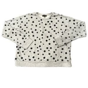 Lea & Viola women's Star Sweatshirt Gray Black Size L